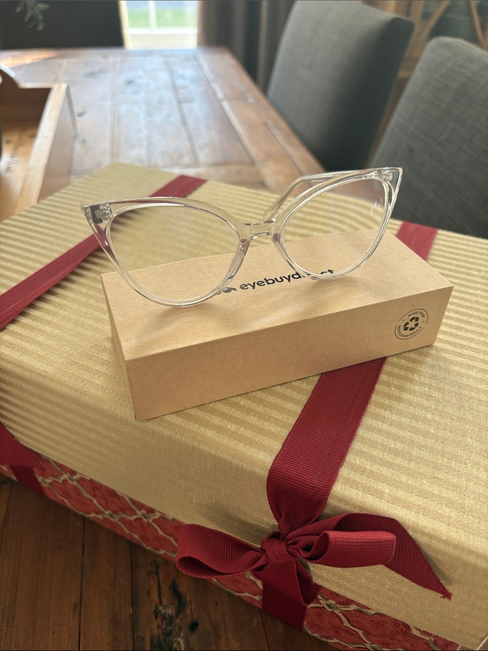 Clear Cat-Eye Glasses - Transparent Frame 55-17-140
